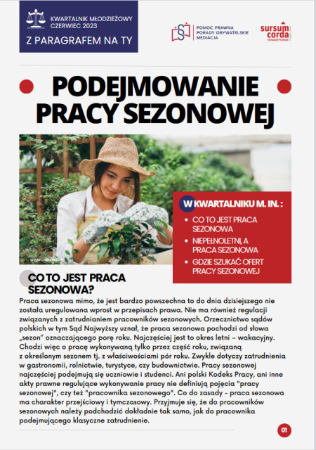 Kwartalnik dla młodzieży "Z paragrafem na TY"